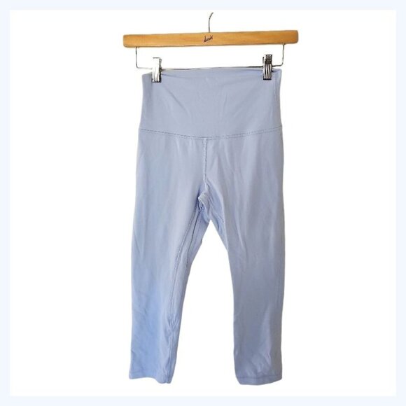 Lululemon‎ Wunder Train High-Rise Crop Leggings Lilac Light Size 6 - Picture 1 of 11